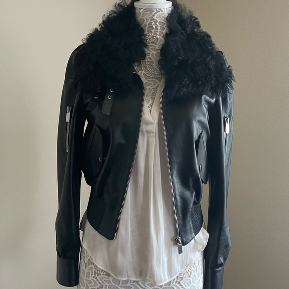 🚨 Limited Edition 🚨Michael Kors Collection Studio 54 Leather Jacket - Picture 7 of 17